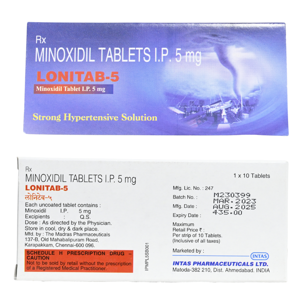 Oral Minoxidil 5mg tablets For Hair Loss