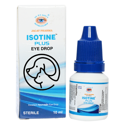 Isotine Plus eye drops for Pets Ayurveda Herbals Care Glaucoma Cataract