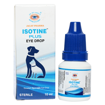 Isotine Plus eye drops for Pets Ayurveda Herbals Care Glaucoma Cataract