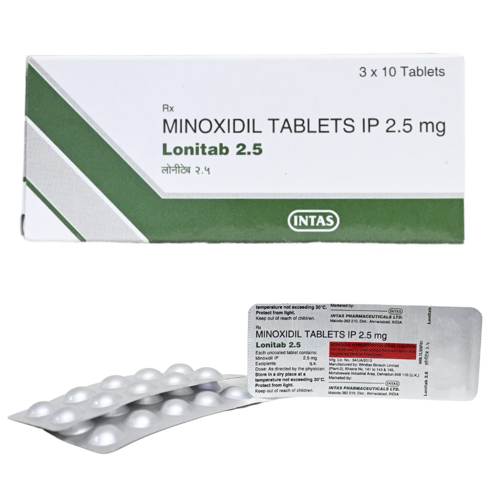 Oral Minoxidil 2.5mg tablets For Hair Loss