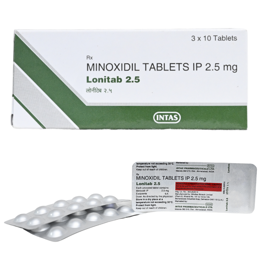 Oral Minoxidil 2.5mg tablets For Hair Loss